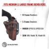 1791 GUNLEATHER K-Frame Revolver Paddle Holster - OWB CCW Leather Gun Holster for Belts - Right Handed - Fits Ruger GP100, Smith & Wesson K Frame and 686 view 3