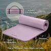 Retrospec Solana Yoga Mat 1" Thick with Nylon Strap for Men & Women - Non Slip Exercise Mat for Home Yoga, Pilates, Stretching, Floor & Fitness Workouts, Violet Haze view 2