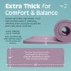Retrospec Solana Yoga Mat 1" Thick with Nylon Strap for Men & Women - Non Slip Exercise Mat for Home Yoga, Pilates, Stretching, Floor & Fitness Workouts, Violet Haze view 3