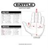 Battle Sports Double Threat Wide Receiver Football Gloves with Ultra Stick Tacky Grip Palm, Secure Fit Breathable Material & Superior Ball Control - Charcoal, Adult Small view 2