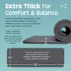 Retrospec Solana Yoga Mat 1" Thick With Nylon Carry Strap for Men & Women - Non Slip Exercise Mat for Home Yoga, Pilates, Stretching, Floor & Fitness Workouts view 3