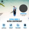 Inflatable Paddle Board SUP by Crew & Axel - 10FT 33" Wide (6.2 Thick) Stand up Paddleboard Set W/Backpack, 3 Fins, Floating Paddle, Light Weight (17lb), Drybag, Camera Mount, Rings Seat Blue view 2