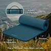 Retrospec Solana Yoga Mat 1" Thick w/Nylon Strap for Men & Women - Non Slip Exercise Mat for Home Yoga, Pilates, Stretching, Floor & Fitness Workouts - Ocean Blue view 2