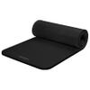 Retrospec Solana Yoga Mat 1" Thick w/Nylon Strap for Men & Women - Non Slip Exercise Mat for Home Yoga, Pilates, Stretching, Floor & Fitness Workouts - Black view 1