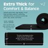Retrospec Solana Yoga Mat 1" Thick w/Nylon Strap for Men & Women - Non Slip Exercise Mat for Home Yoga, Pilates, Stretching, Floor & Fitness Workouts - Black view 4