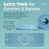 Retrospec Solana Yoga Mat 1" Thick w/Nylon Strap for Men & Women - Non Slip Exercise Mat for Home Yoga, Pilates, Stretching, Floor & Fitness Workouts, Blue Mist view 3