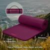 Retrospec Solana Yoga Mat 1" Thick w/Nylon Strap for Men & Women - Non Slip Exercise Mat for Home Yoga, Pilates, Stretching, Floor & Fitness Workouts - Boysenberry view 2