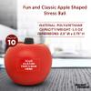 DISCOUNT PROMOS Custom Apple Shaped Squeeze Balls Set of 10, Pesonalized Bulk Pack - Perfect for Promotional Giveaways - Apple view 4