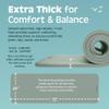 Retrospec Solana Yoga Mat 1" Thick w/Nylon Strap for Men & Women - Non Slip Exercise Mat for Home Yoga, Pilates, Stretching, Floor & Fitness Workouts - Sage view 3