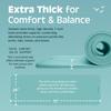 Retrospec Solana Yoga Mat 1" Thick w/Nylon Strap for Men & Women - Non Slip Exercise Mat for Home Yoga, Pilates, Stretching, Floor & Fitness Workouts - Blue Ridge view 3