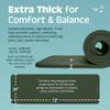 Retrospec Solana Yoga Mat 1" Thick w/Nylon Strap for Men & Women - Non Slip Exercise Mat for Home Yoga, Pilates, Stretching, Floor & Fitness Workouts - Wild Spruce view 3