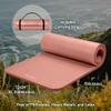 Retrospec Solana Yoga Mat 1" Thick w/Nylon Strap for Men & Women - Non Slip Exercise Mat for Home Yoga, Pilates, Stretching, Floor & Fitness Workouts - Rose view 2