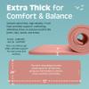 Retrospec Solana Yoga Mat 1" Thick w/Nylon Strap for Men & Women - Non Slip Exercise Mat for Home Yoga, Pilates, Stretching, Floor & Fitness Workouts - Rose view 3
