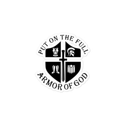 Armor of God Sticker Belt of Truth Sword of The Spirit Shoes of Peace Shield of Faith Helmet of Salvation Ephesians 6:11