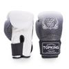 Top King Super Star Breathable Leather Gloves Muay Thai Boxing Gloves for Training or Sparring- Silver, 14oz view 1