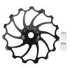 Derailleur Pulley, 15T Mountain Rear Pulley Aluminium Alloy Ceramic Bearing Derailleur Pulley(Black)