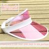 5 Pack Sun Visors Hat Unisex Retro Cute Candy Color Clear Women Cap Sports Outdoor UV Transparent Golf Party Beach (Pink) view 2