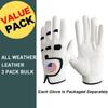 Amy Sport Golf Gloves Men Left Hand with Ball Marker Right Handed Golfer 3 Pack Soft Leather Weathersof Grip Soft Mens Glove (MLarge-Worn on Left Hand, 3 Pack with USA Flag Ball Marker) view 2