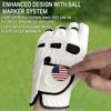 Amy Sport Golf Gloves Men Left Hand with Ball Marker Right Handed Golfer 3 Pack Soft Leather Weathersof Grip Soft Mens Glove (MLarge-Worn on Left Hand, 3 Pack with USA Flag Ball Marker) view 4