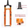 Jejy Magnesium Alloy Suspension Fork Mountain Bicycle 27.5/29 Inch Thru Axle 15mm Shock Absorber MTB Front Forks with Rebound Adjustment Tapered Tube Manual Lockout Travel 140 Mm Bike Accessories view 4