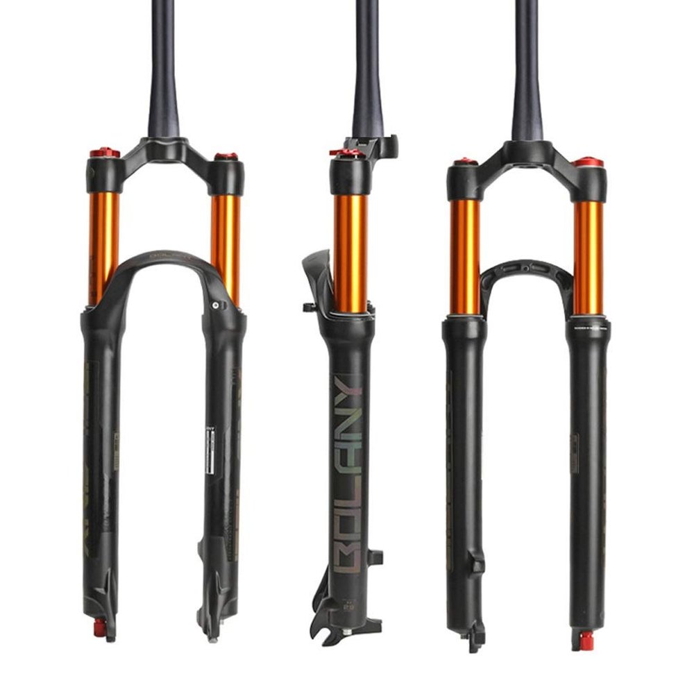 MTB Suspension Air Fork 26/27.5/29inch Ultralight Magnesium Alloy Outdoor Bicycle Accessories, Mountain Bike Shock Absorber Front Forks Remote Lockout/Manual Lockout QR 9mm (Quick Release) Disc Brake