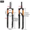 MTB Suspension Air Fork 26/27.5/29inch Ultralight Magnesium Alloy Outdoor Bicycle Accessories, Mountain Bike Shock Absorber Front Forks Remote Lockout/Manual Lockout QR 9mm (Quick Release) Disc Brake view 2