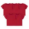 Gerber Baby Toddler 5-Pack Solid Short Sleeve T-Shirts Jersey 160 GSM, Red, 4T view 1
