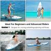 Inflatable Stand Up Paddle Board Durable SUP Accessories, Carry Bag, Fin, Wide Stance by Amebee for Paddling, Non-Slip Deck Surf Control Yoga Board Youth, Adult Standing Boat (White Blue 10ft Long) view 4