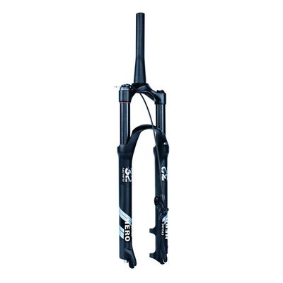 Jejy Mountain Bike Air Forks Shock Absorber Magnesium Alloy Ultralight Front Fork Travel 120mm Threadless Steerer Pressure Suspension MTB Accessories Matte Black Manual Lockout/Remote