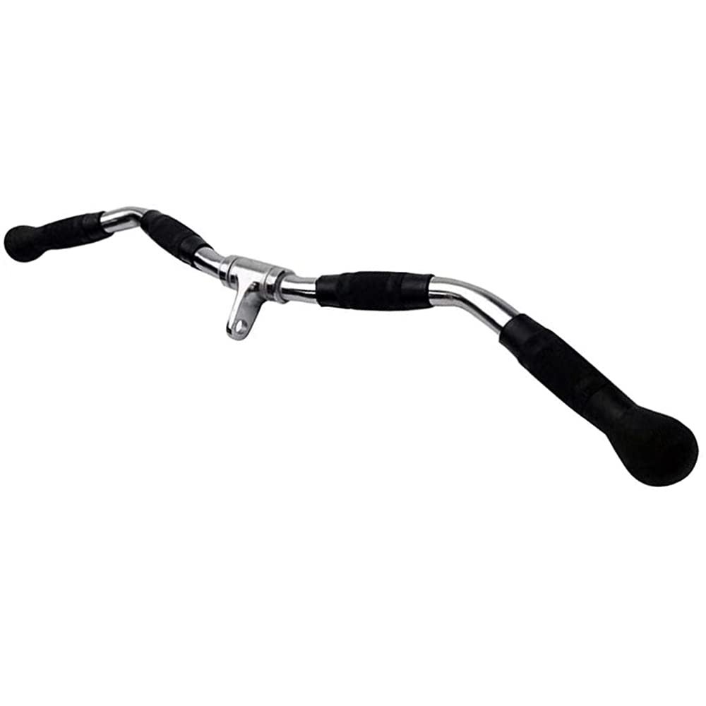 LKP Revolving Curl Bar LAT Pull Down Bar Cable Attachment Gym Training Press Down Bar Fitness Non-Slip Handgrips for Tricep Bicep Forearm Workout