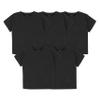 Gerber Baby Toddler 5-Pack Solid Short Sleeve T-Shirts Jersey 160 GSM, Black, 12 Months view 1