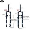 Jejy Mountain Bike Air Forks Shock Absorber Magnesium Alloy Ultralight Front Fork Travel 120mm Threadless Steerer Pressure Suspension MTB Accessories Matte Black Manual Lockout/Remote view 2