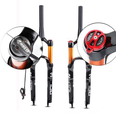 Mountain Bike Front Fork Suspension Forks Air 26/27.5/29 inch MTB Bicycle Threadless Steerer Ultralight magnesium alloy Straight Tube 1-1/8 Manual/Remote Lockout ( Color : Remote Lockout , Size : 29 )