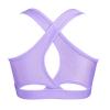 Moily Kids Girls Cirss Cross Back Crop Top Gymnastics Dance Workout Sports Bra Performing Tops Keyhole Purple 4 view 1