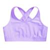 Moily Kids Girls Cirss Cross Back Crop Top Gymnastics Dance Workout Sports Bra Performing Tops Keyhole Purple 4 view 3