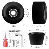 Nezylaf 8 Pack 32 x 58, 82A Quad Roller Skate Wheels with Bearing Installed and 2 Toe Stoppers for Double Row Skating,Replacment Accessories Suitable for Outdoor or Indoor view 2