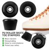 Nezylaf 8 Pack 32 x 58, 82A Quad Roller Skate Wheels with Bearing Installed and 2 Toe Stoppers for Double Row Skating,Replacment Accessories Suitable for Outdoor or Indoor view 4