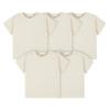 Gerber Baby Toddler 5-Pack Solid Short Sleeve T-Shirts Jersey 160 GSM, Natural, 4T view 1