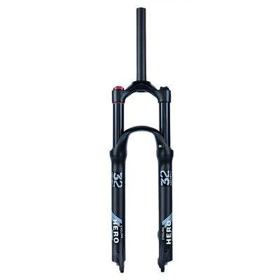 Jejy Mountain Bike Air Forks Shock Absorber Magnesium Alloy Ultralight Front Fork Travel 120mm Threadless Steerer Pressure Suspension MTB Accessories Matte Black Manual Lockout/Remote