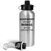 Art by Chelsydale Funny Gag Gifts Idea for Godparent Water Bottle Tumbler 20oz Portable Drinkware - to My God Parent from Godchild Goddaughter Godson Appreciation Cute - Badass Title view 2