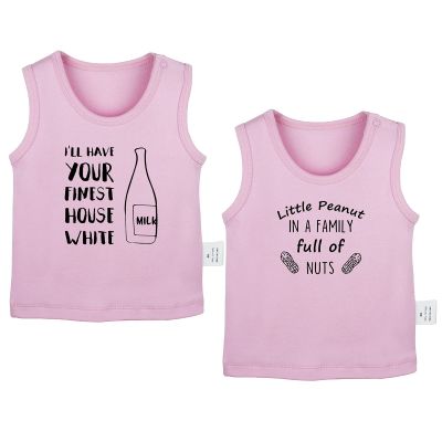 Little Peanut Pregnancy Announcement & I'll Have Your Finest House White Funny T-Shirts Newborn Infant Baby Graphic Tee 2PCS
