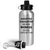 Art by Chelsydale Funny Gifts for Adopted Daughter Water Bottle Tumbler 20oz Portable Drinkware - Family Reunion Birthday from Adoptive Parent Mom Dad Cute Gag Idea - Badass Title view 2