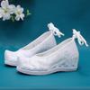 Holibanna Hanfu Shoes for Women Embroidered Flat Heel Breathable Cloth Footwear Traditional Chinese Style for Cosplay Festival Wear White view 3