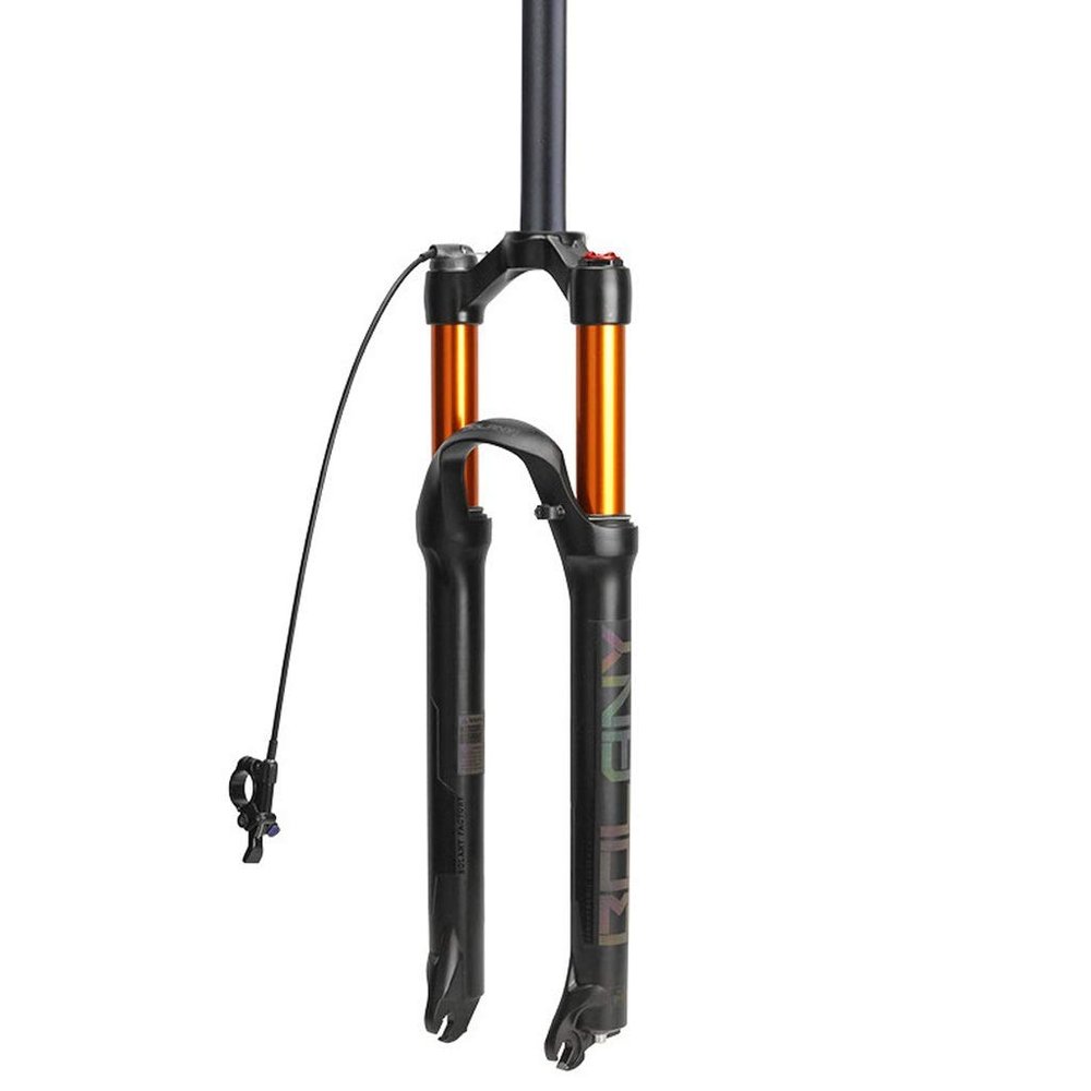 MTB Suspension Air Fork 26/27.5/29inch Ultralight Magnesium Alloy Outdoor Bicycle Accessories, Mountain Bike Shock Absorber Front Forks Remote Lockout/Manual Lockout QR 9mm (Quick Release) Disc Brake