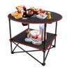 Grovind Portable Camping Table, Outdoor Beach Tables for Sand Foldable Picnic Table with 4 Cup Holders & Carry Bag, Lightweight Waterproof Canvas Tables for Outside, Fishing, Hiking, Tailgating view 1