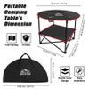 Grovind Portable Camping Table, Outdoor Beach Tables for Sand Foldable Picnic Table with 4 Cup Holders & Carry Bag, Lightweight Waterproof Canvas Tables for Outside, Fishing, Hiking, Tailgating view 3