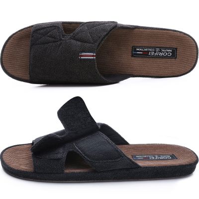 CORIFEI House Slippers for Men, Open Toe | Adjustable | Low Arch Support | Rubber Sole | Indoor Outdoor
