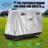 10L0L 4 Passenger Golf Cart Cover Universal for EZGO, Club Car, Yamaha, Rainproof Sunproof Waterproof Dustproof Protection (Silver) view 2
