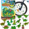 Wheely Bikes 36 Pcs Kids Bike Spoke Decorations  Cute Dinosaur, Flower & Butterfly Bicycle Wheel Accessories  Easter Basket Stuffers, Party Favors, Goodie Bag Stuffers for Boys & Girls, Green view 1