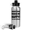 Art by Chelsydale Funny Gifts Idea for Adoptive Parent Water Bottle Tumbler 20oz Portable Drinkware - Parents Day Family Adoption from Adopted Child Daughter Son Cute Gag - Adoption Makes Me Happy view 2